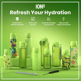 ION8 Leak Proof Kids Water Bottle, Recyclon, Cars, 350ml (12oz)