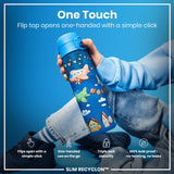 ION8 Leak Proof Slim Water Bottle, Recyclon, Airplanes, 500ml (18oz)