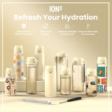 ION8 Leak Proof Kids Water Bottle, Stainless Steel, Monkeys, 400ml (13oz)