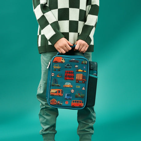 Kids Lunch Bag, Insulated, Automobiles, Medium