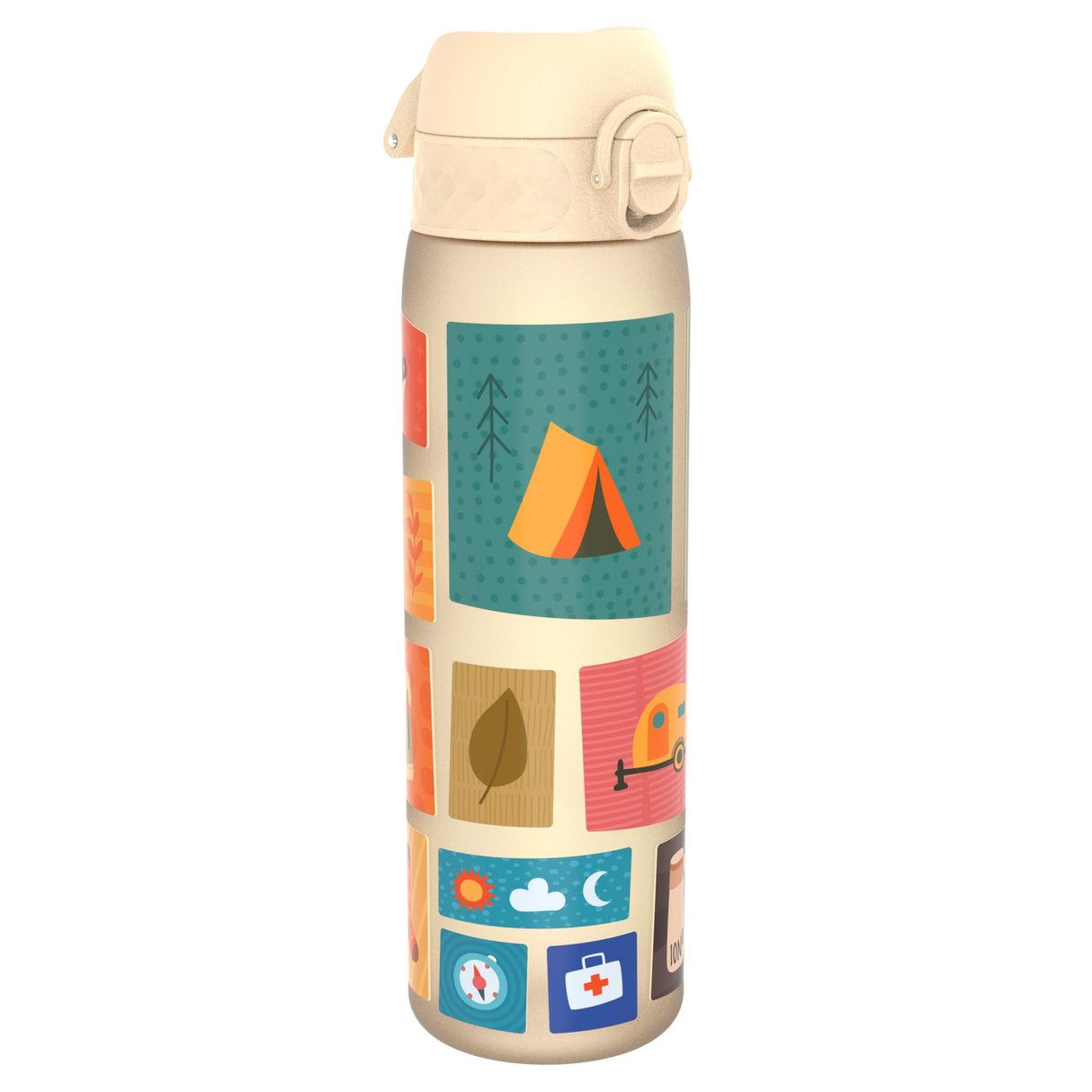 ION8 Leak Proof Slim Water Bottle, Recyclon, Camping, 500ml (18oz)