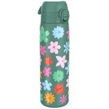ION8 Leak Proof Slim Water Bottle, Stainless Steel, Floral, 600ml (20oz)