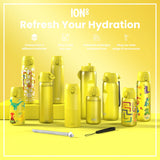 ION8 Leak Proof 1 Litre Water Bottle, Stainless Steel, Yellow, 1L