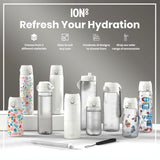 ION8 Leak Proof Slim Water Bottle, Recyclon, Robots, 500ml (18oz)