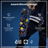 ION8 Leak Proof Slim Water Bottle, Recyclon, Birds, 500ml (18oz)
