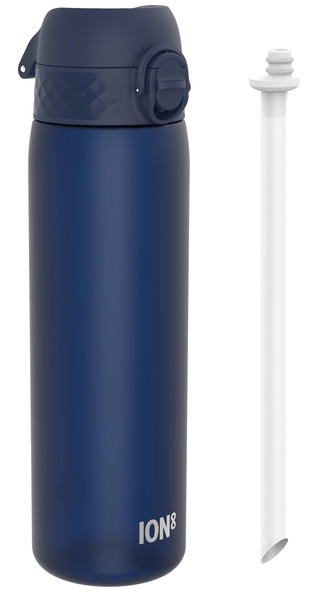 ION8 Leak Proof Medium Water Bottle with Straw, Recyclon, Navy, 500ml (18oz)