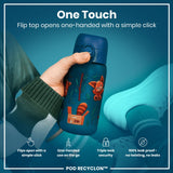 ION8 Leak Proof Kids Water Bottle, Recyclon, Red Pandas, 350ml (12oz)