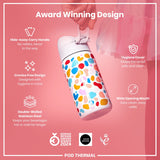 ION8 Leak Proof Thermal Steel Water Bottle, Insulated, Splodge, 320ml (11oz)
