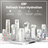 ION8 Leak Proof Thermal Steel Water Bottle, Insulated, Splodge, 320ml (11oz)