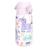 ION8 Leak Proof Kids Water Bottle, Stainless Steel, Unicorns, 400ml (13oz)