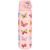 ION8 Leak Proof Slim Water Bottle, Stainless Steel, Butterfly, 600ml (20oz)