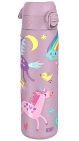 ION8 Leak Proof Slim Thermal Steel Water Bottle, Insulated, Unicorns, 500ml (17oz)