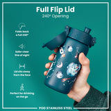 ION8 Leak Proof Thermal Steel Water Bottle, Insulated, Space, 320ml (11oz)