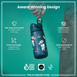 ION8 Leak Proof Thermal Steel Water Bottle, Insulated, Space, 320ml (11oz)