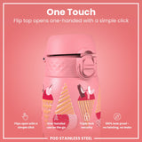 ION8 Leak Proof Thermal Steel Water Bottle, Insulated, Ice Creams, 320ml (11oz)