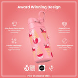 ION8 Leak Proof Thermal Steel Water Bottle, Insulated, Ice Creams, 320ml (11oz)