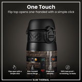 ION8 Leak Proof Slim Thermal Water Bottle, Insulated Steel, Gamer, 500ml (17oz)