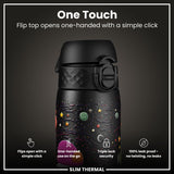 ION8 Leak Proof Slim Thermal Water Bottle, Insulated Steel, Spaceships, 500ml (17oz)