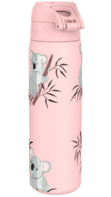 ION8 Leak Proof Slim Water Bottle, Stainless Steel, Koalas, 600ml (20oz)