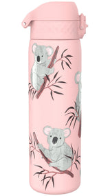ION8 Leak Proof Slim Water Bottle, Stainless Steel, Koalas, 600ml (20oz)