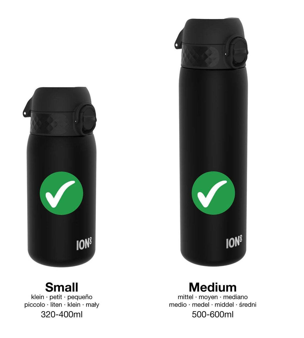 ION8 Leak Proof Water Bottle Accessory, Replacement Lid, Rose Quartz, Small / Medium
