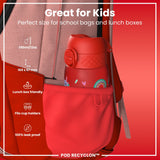 ION8 Leak Proof Kids Water Bottle, Recyclon, Red Unicorns, 350ml (12oz)