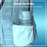 ION8 Leak Proof Kids Water Bottle, Recyclon, Blue Unicorns, 350ml (12oz)