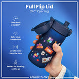 ION8 Leak Proof Kids Water Bottle, Recyclon, Gamer, 350ml (12oz)