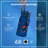 ION8 Leak Proof Kids Water Bottle, Recyclon, Gamer, 350ml (12oz)