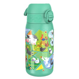 ION8 Leak Proof Kids Water Bottle, Stainless Steel, Farming Animals, 400ml (13oz)