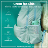 ION8 Leak Proof Kids Water Bottle, Stainless Steel, Farming Animals, 400ml (13oz)