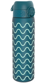 ION8 Leak Proof Slim Water Bottle, Recyclon, Waves, 500ml (18oz)