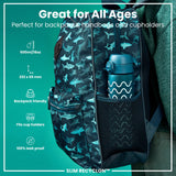 ION8 Leak Proof Slim Water Bottle, Recyclon, Waves, 500ml (18oz)