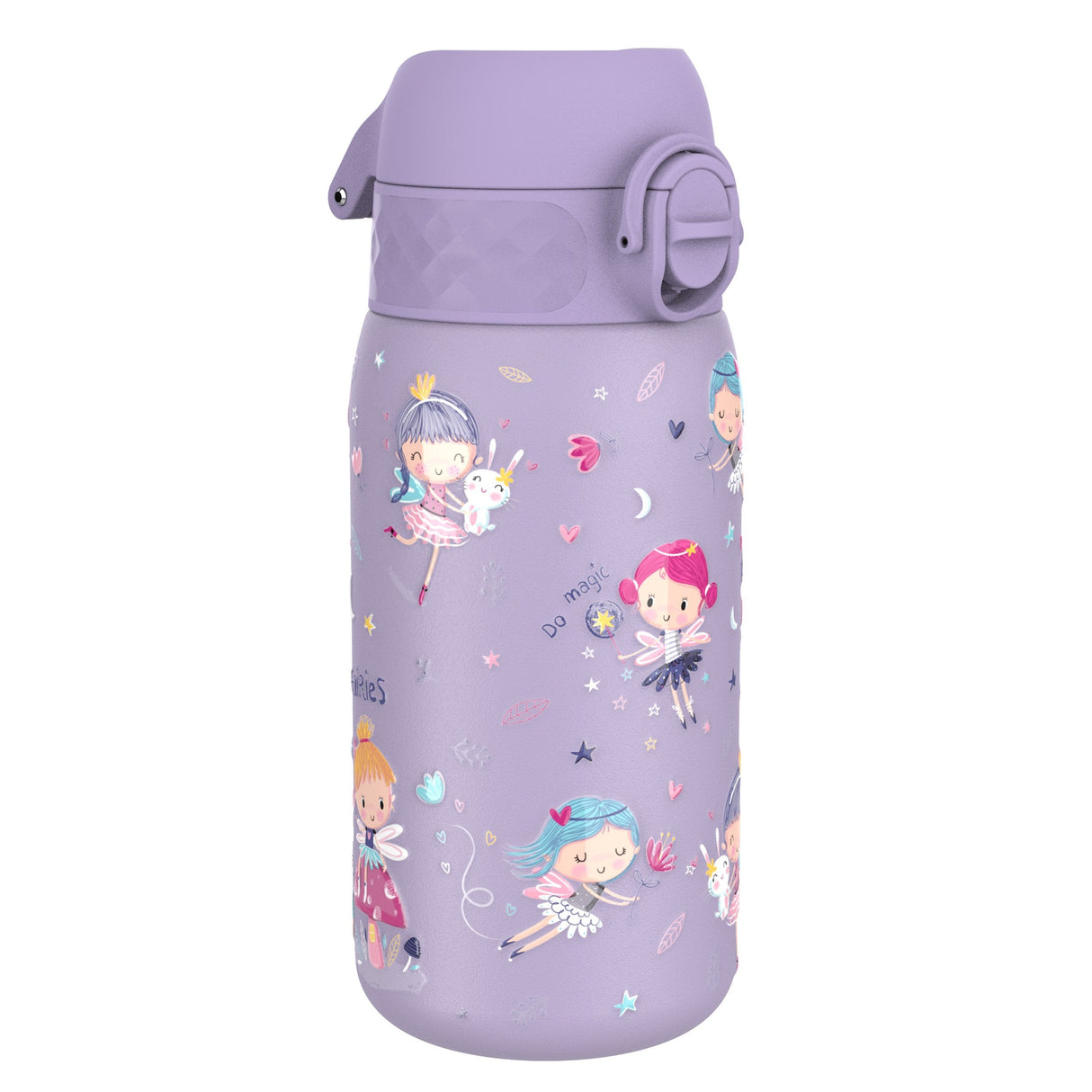ION8 Leak Proof Kids Water Bottle, Stainless Steel, Fairies, 400ml (13oz)