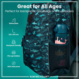 ION8 Leak Proof Slim Water Bottle, Recyclon, Whales, 500ml (18oz)