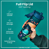 ION8 Leak Proof Slim Water Bottle, Recyclon, Whales, 500ml (18oz)
