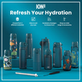 ION8 Leak Proof Slim Water Bottle, Recyclon, Whales, 500ml (18oz)