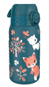 ION8 Leak Proof Kids Water Bottle, Stainless Steel, Forest Animals, 400ml (13oz)