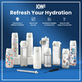 ION8 Leak Proof Slim Water Bottle, Recyclon, Football, 500ml (18oz)