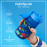 ION8 Leak Proof Kids Water Bottle, Recyclon, Sea Turtle, 350ml (12oz)