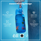 ION8 Leak Proof Kids Water Bottle, Recyclon, Sea Turtle, 350ml (12oz)