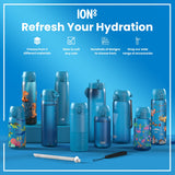 ION8 Leak Proof Kids Water Bottle, Recyclon, Sea Turtle, 350ml (12oz)