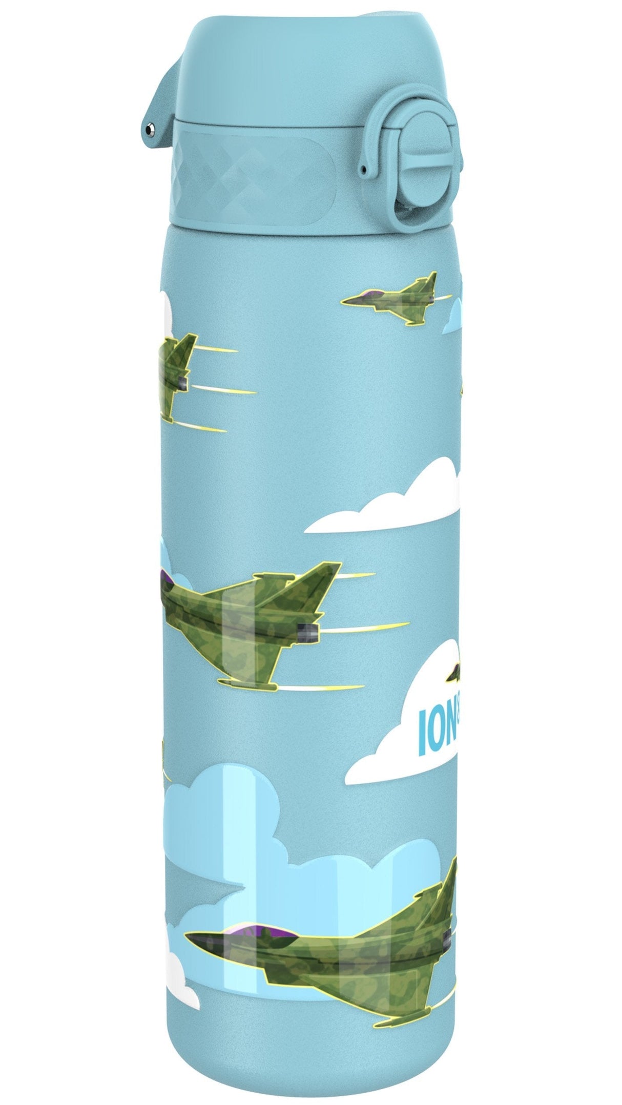 ION8 Leak Proof Slim Water Bottle, Stainless Steel, Fighter Jets, 600ml (20oz)