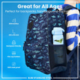 ION8 Leak Proof Slim Water Bottle, Stainless Steel, Fighter Jets, 600ml (20oz)