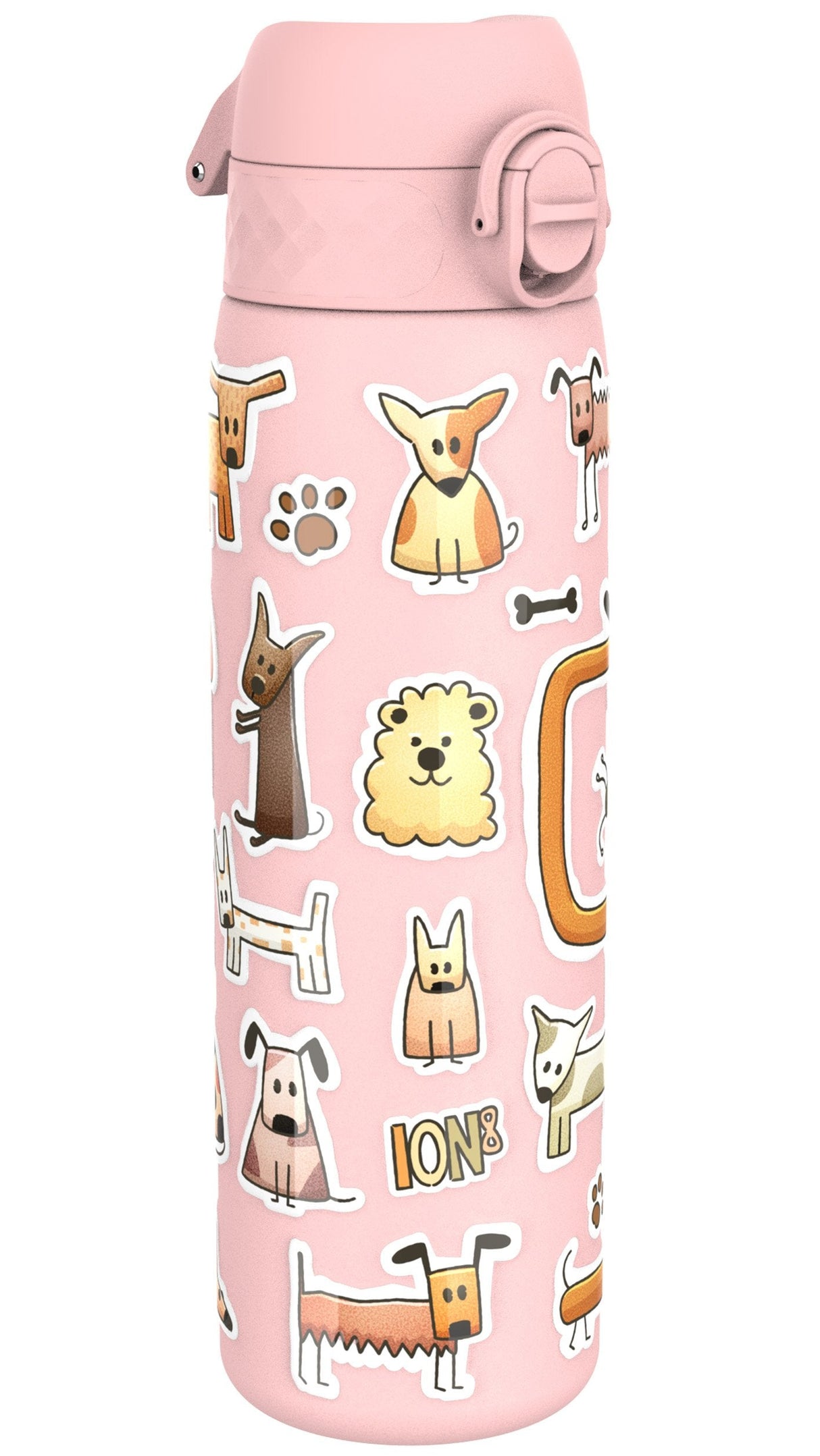 ION8 Leak Proof Slim Water Bottle, Stainless Steel, Dogs, 600ml (20oz)