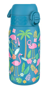 ION8 Leak Proof Kids Water Bottle, Stainless Steel, Flamingos, 400ml (13oz)