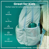 ION8 Leak Proof Kids Water Bottle, Stainless Steel, Otters, 400ml (13oz)