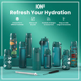 ION8 Leak Proof Kids Water Bottle, Stainless Steel, Otters, 400ml (13oz)