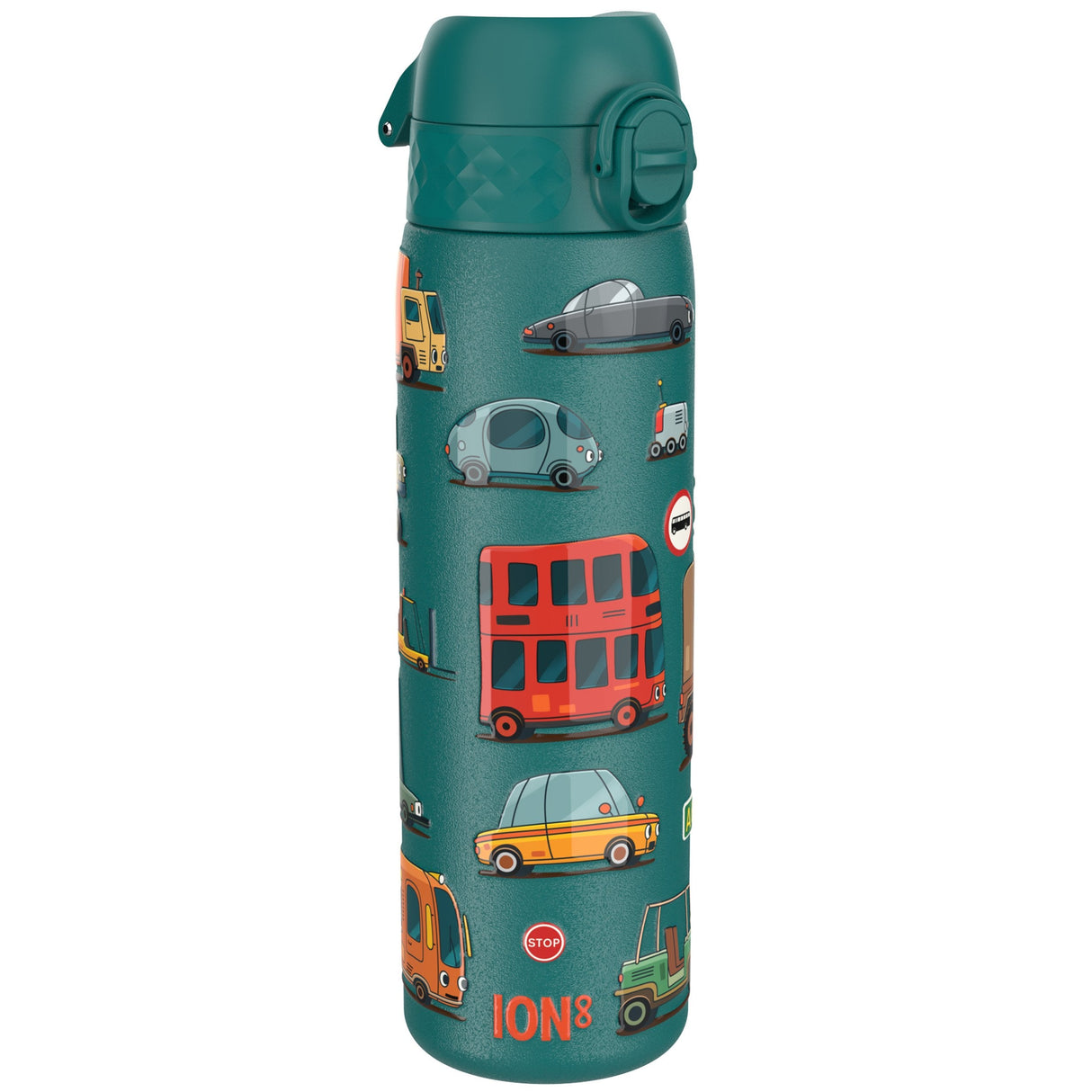 ION8 Leak Proof Slim Thermal Steel Water Bottle, Insulated, Automobiles, 500ml (17oz)
