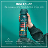 ION8 Leak Proof Slim Thermal Steel Water Bottle, Insulated, Automobiles, 500ml (17oz)